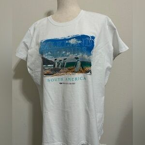 Gildan Falkland Islands T-Shirt Ladies Size XL
100% Cotton Vacay Travel 23” P2P